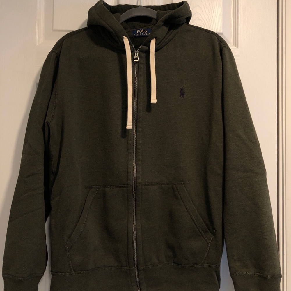Men’s Polo Zip Up Sweatshirt